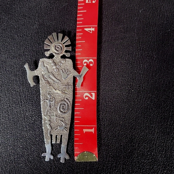 Timm Lewis Sterling Petroglyphs Pendant Brooch Pin      - Picture 3 of 4